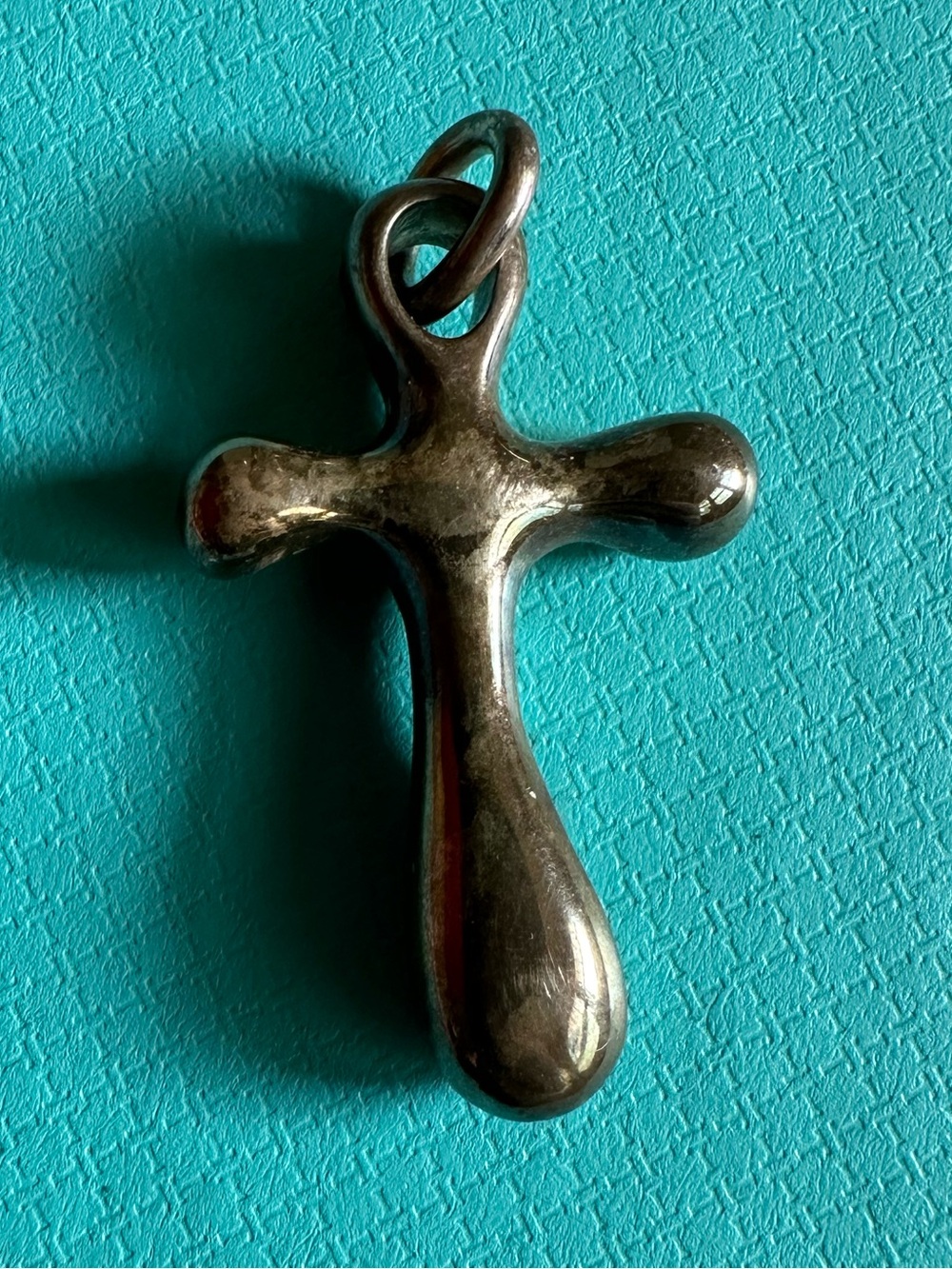 Vintage RLM Sterling Brutalist Modernist Cross Pendant